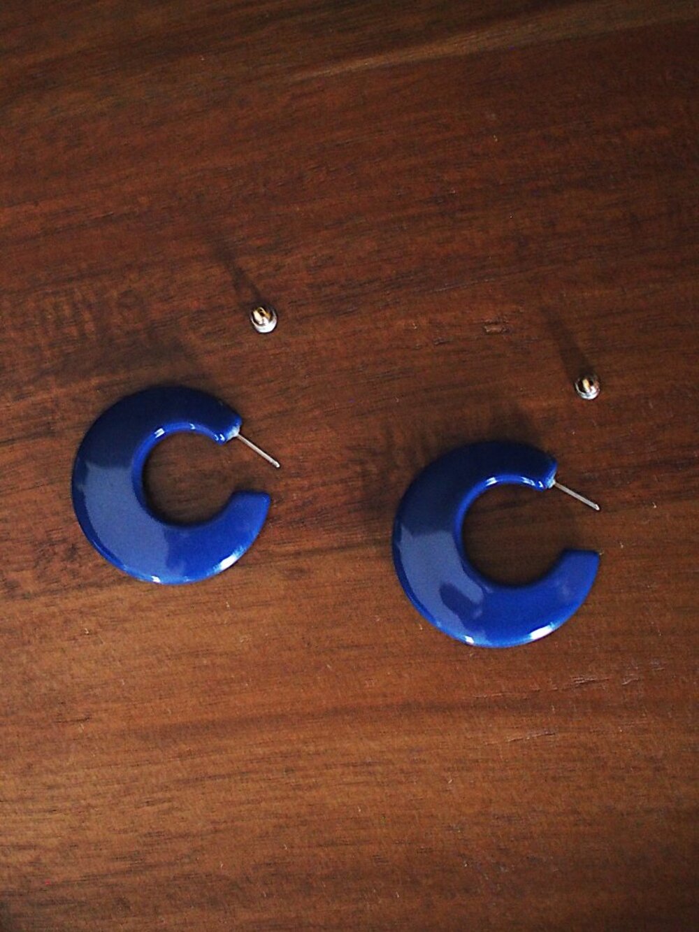 Vintage 80s, Lucille Ball Style, Lucite C Hoops